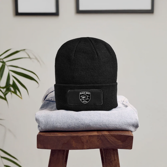 BLACK WOLF : ORIGINAL PATCH BEANIE