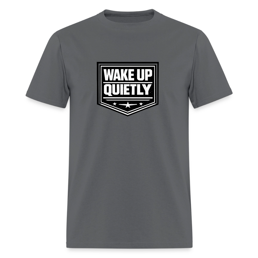 BLACK WOLF WAKE UP QUIETLY - charcoal
