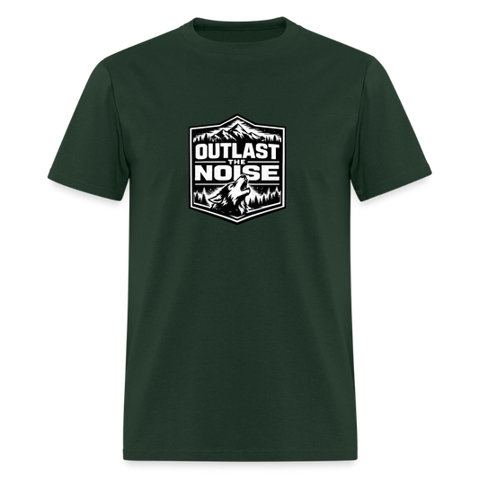 BLACK WOLF OUTLAST THE NOISE - forest green