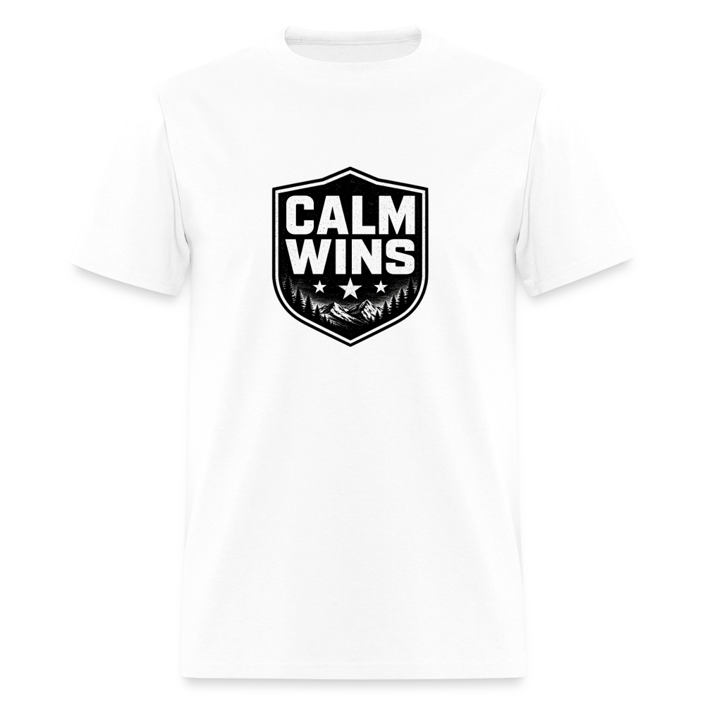 BLACK WOLF CALM WINS - white