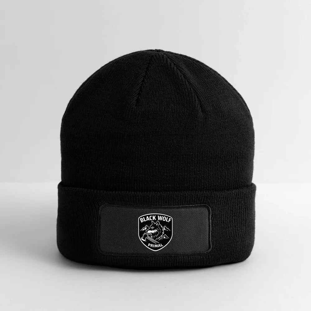 BLACK WOLF : ORIGINAL PATCH BEANIE