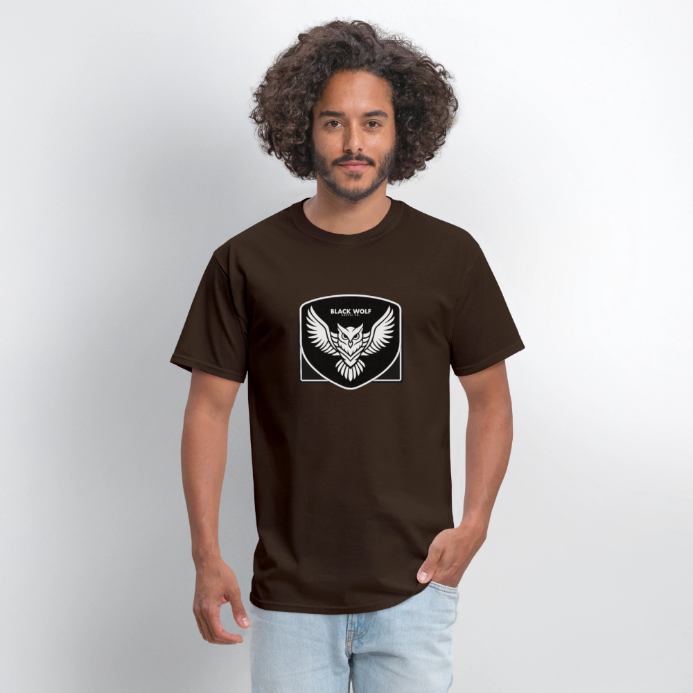 BLACK WOLF OWL TSHIRT - brown