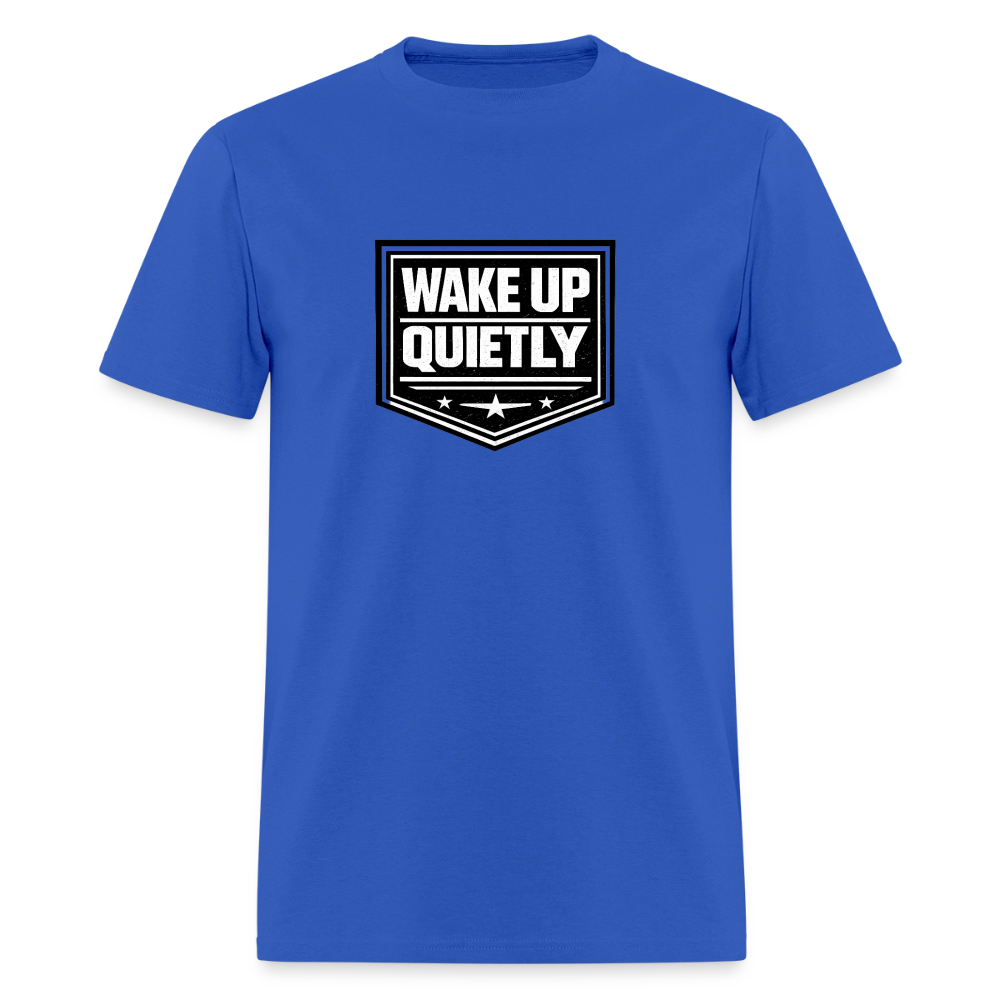 BLACK WOLF WAKE UP QUIETLY - royal blue