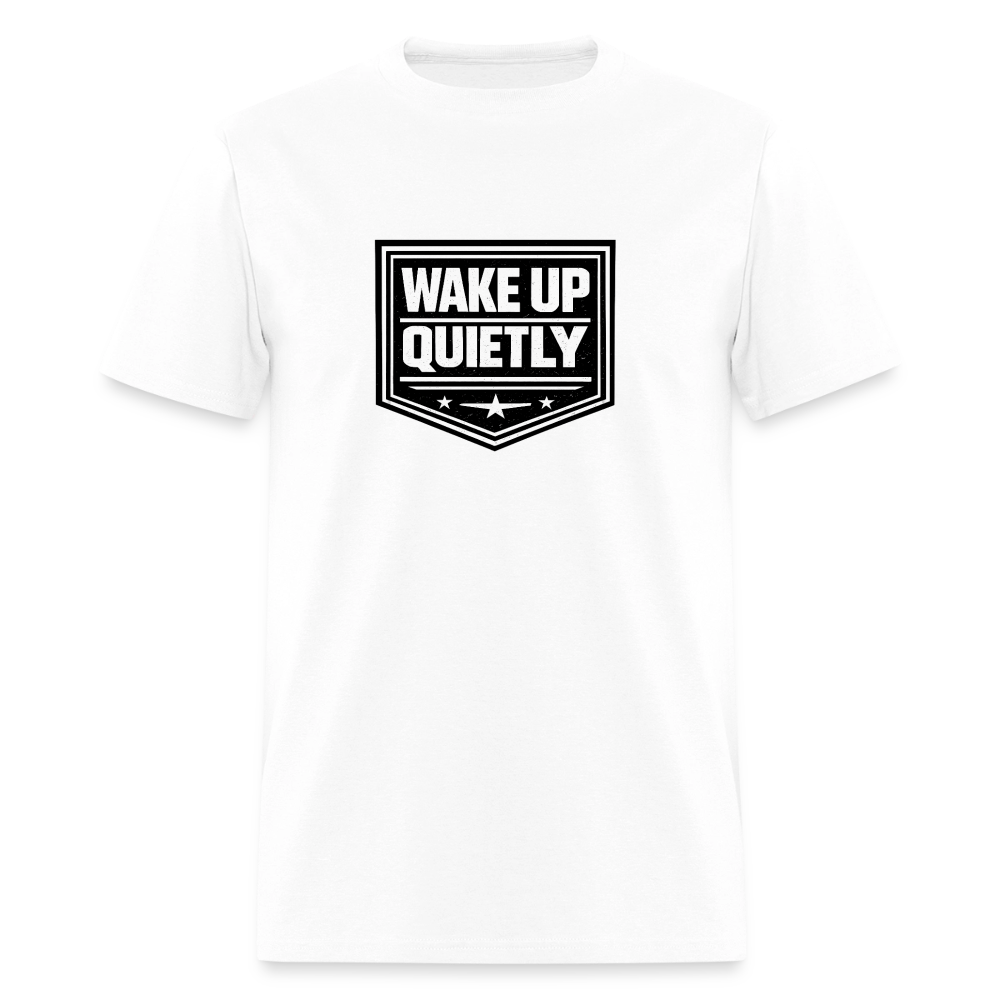 BLACK WOLF WAKE UP QUIETLY - white
