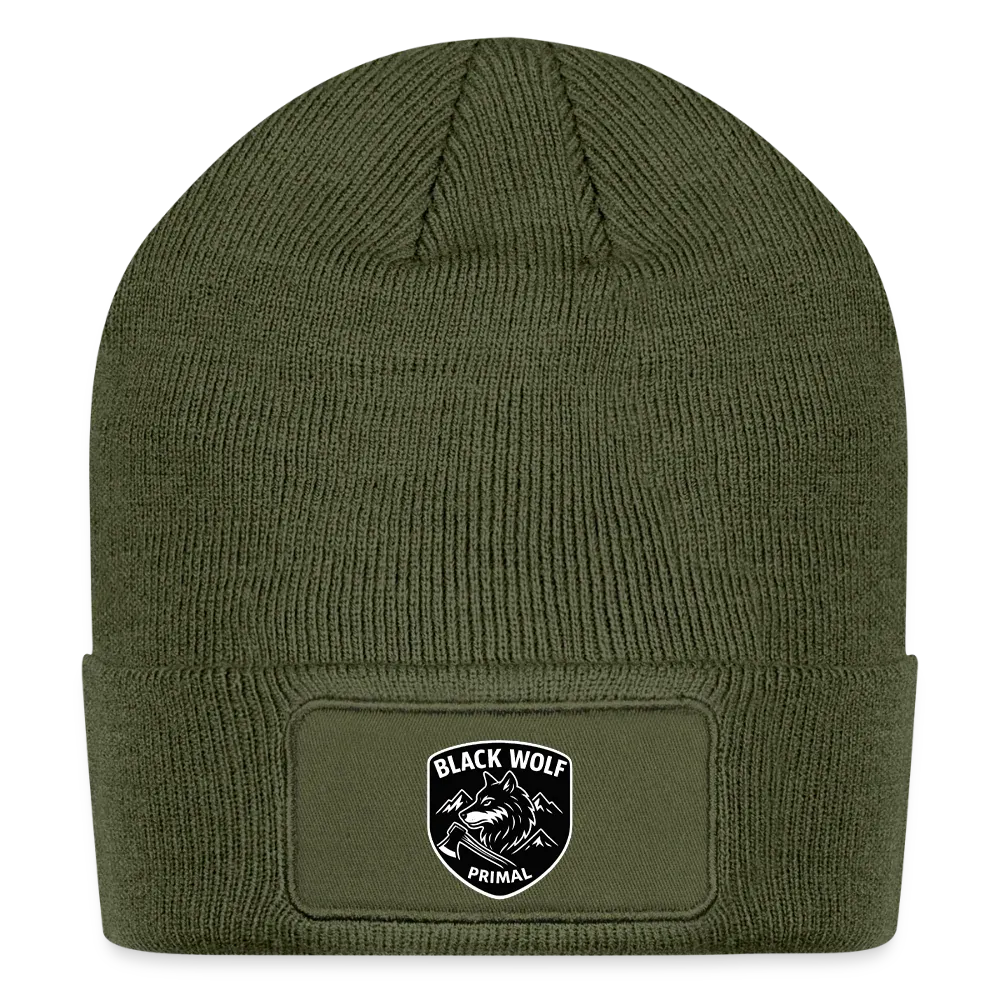 BLACK WOLF : ORIGINAL PATCH BEANIE