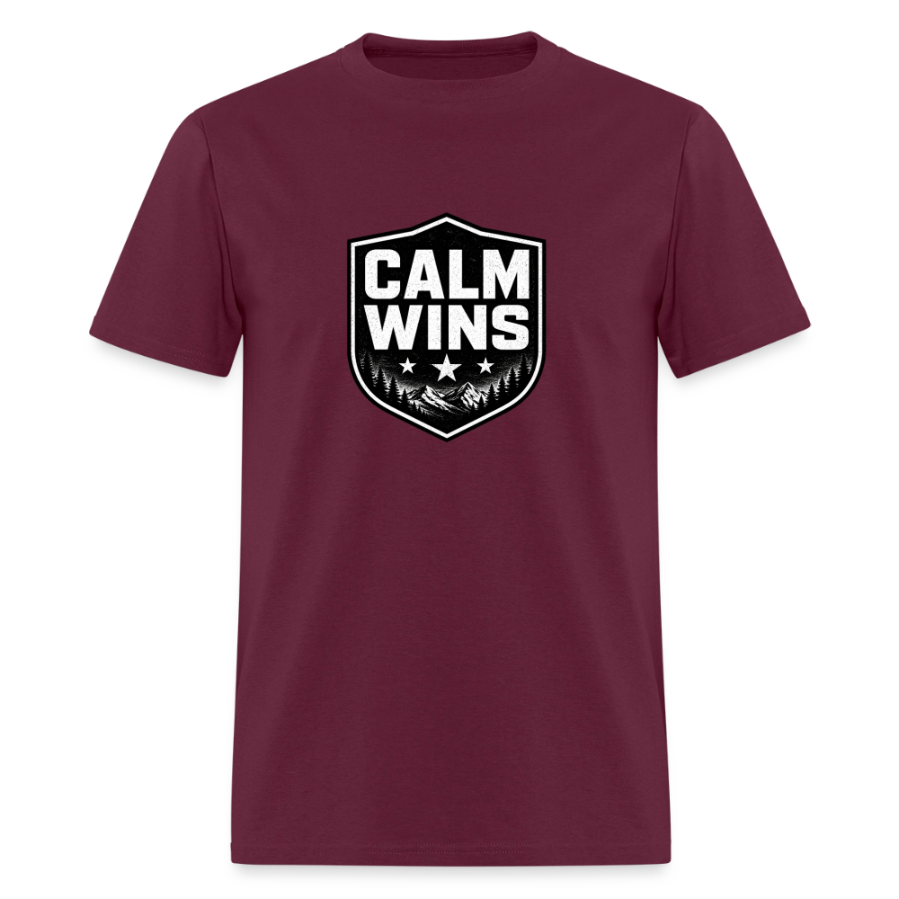 BLACK WOLF CALM WINS - burgundy