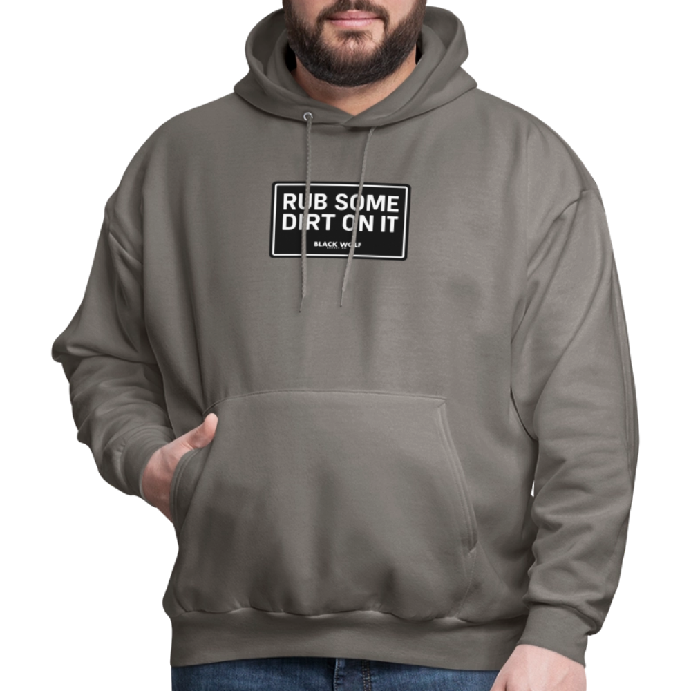 BLACK WOLF RUB SOME DIRT HOODIE - asphalt gray
