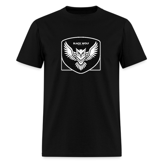 BLACK WOLF OWL TSHIRT - black