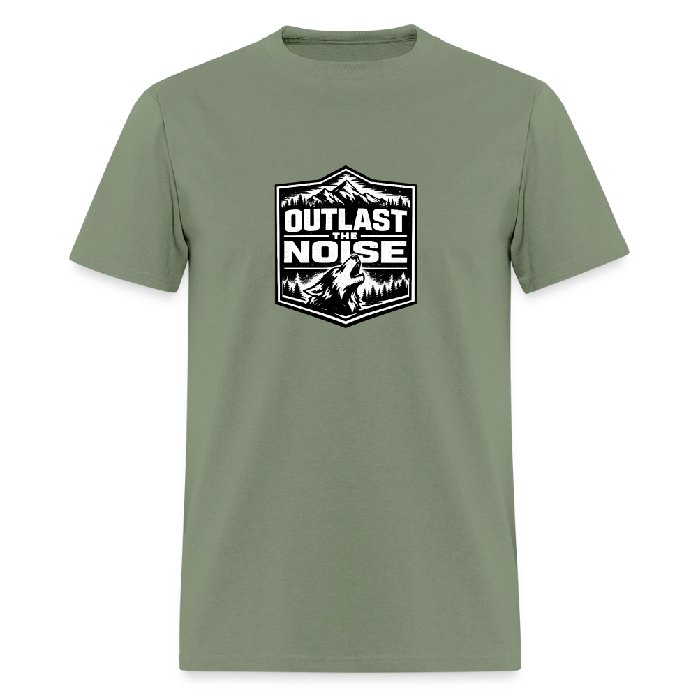 BLACK WOLF OUTLAST THE NOISE - military green