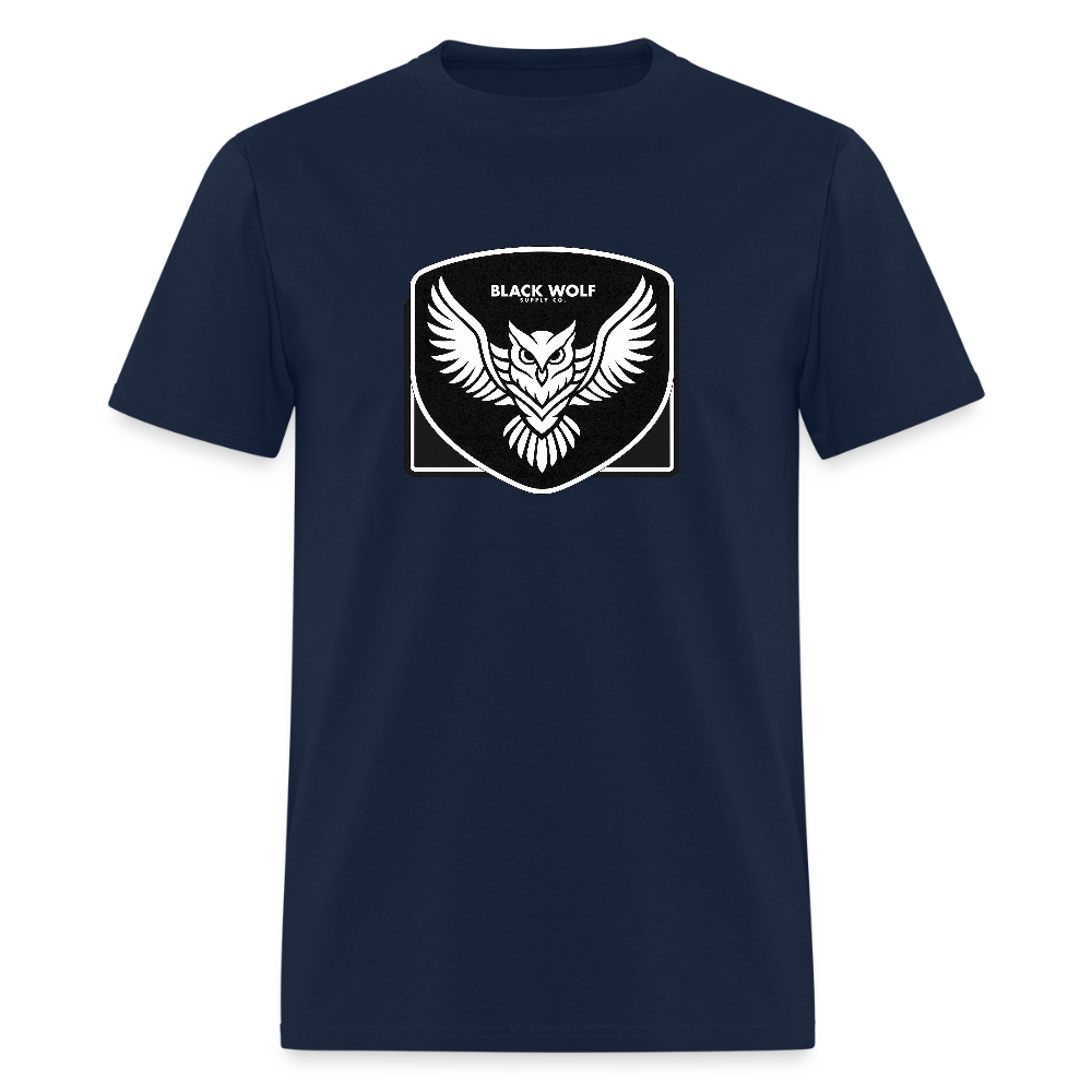 BLACK WOLF OWL TSHIRT - navy