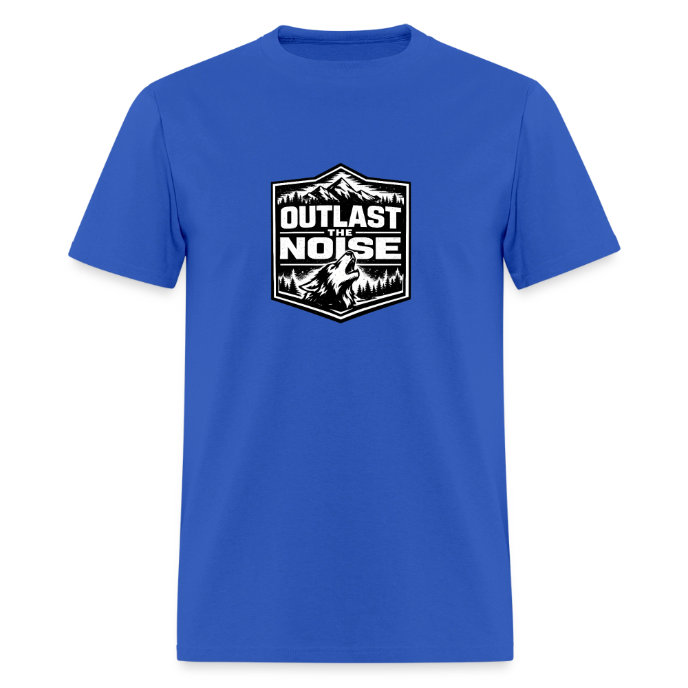 BLACK WOLF OUTLAST THE NOISE - royal blue
