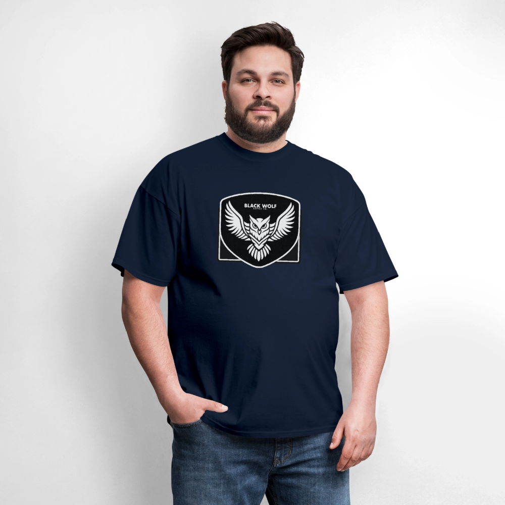 BLACK WOLF OWL TSHIRT - navy