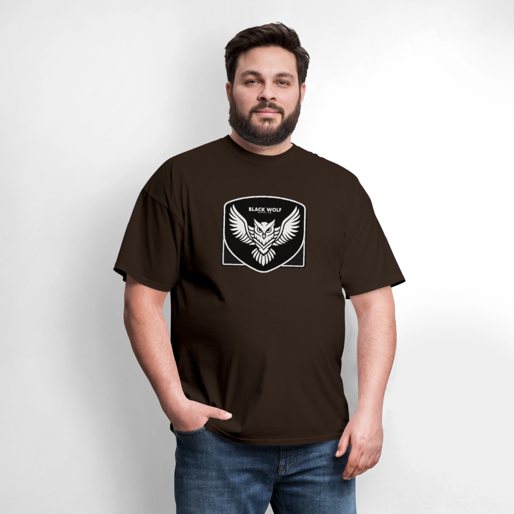 BLACK WOLF OWL TSHIRT - brown