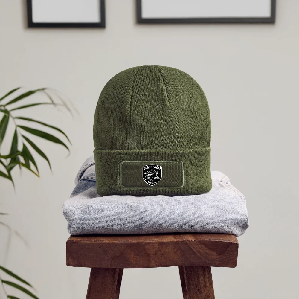 BLACK WOLF : ORIGINAL PATCH BEANIE
