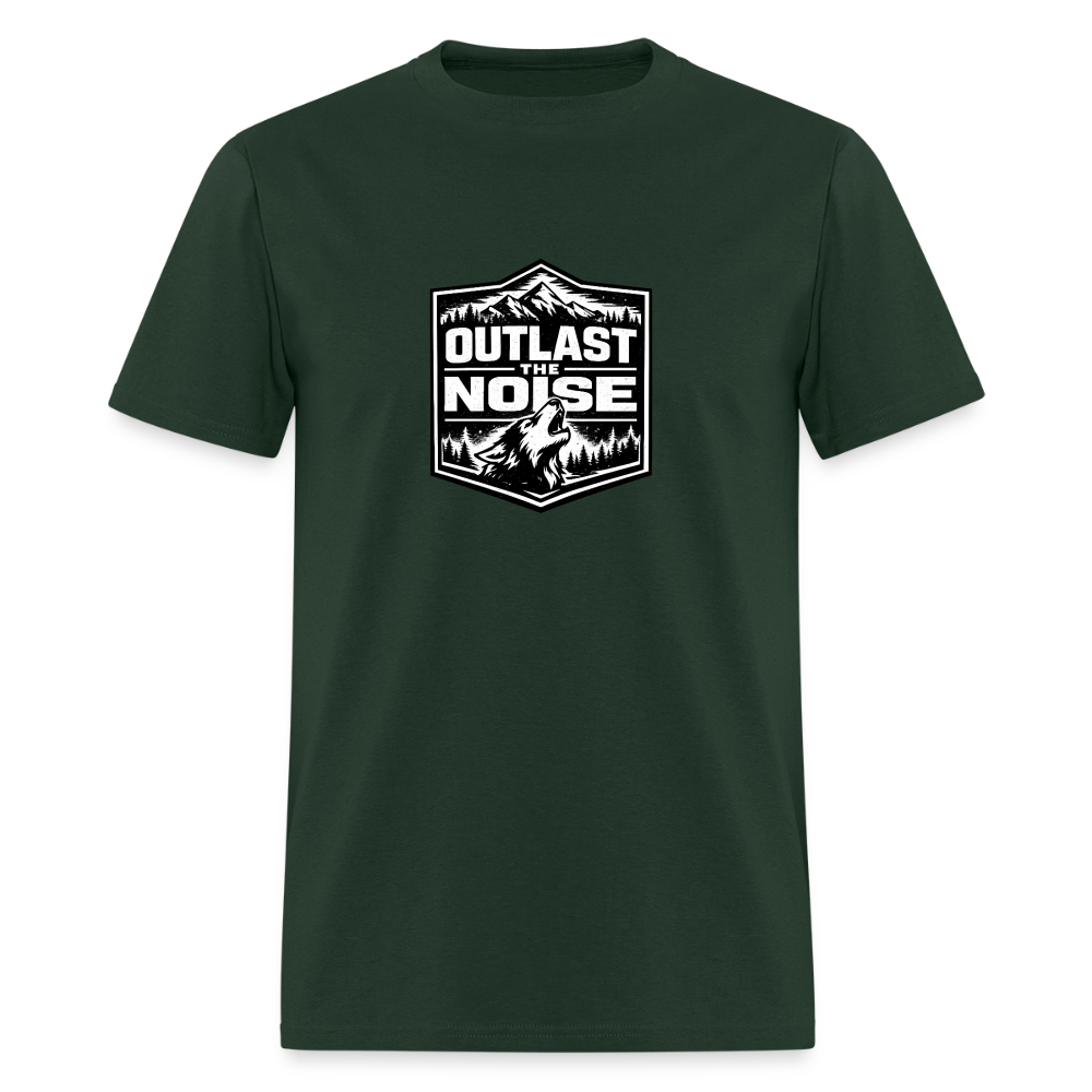 BLACK WOLF OUTLAST THE NOISE - forest green