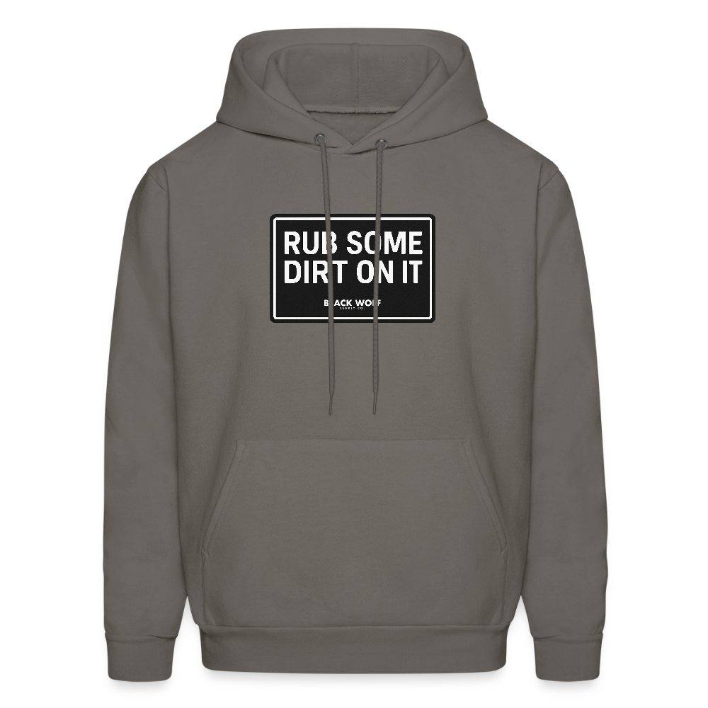 BLACK WOLF RUB SOME DIRT HOODIE - asphalt gray