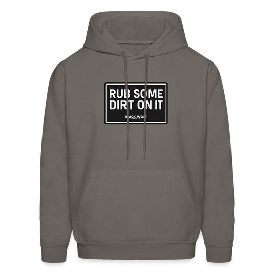 BLACK WOLF RUB SOME DIRT HOODIE - asphalt gray
