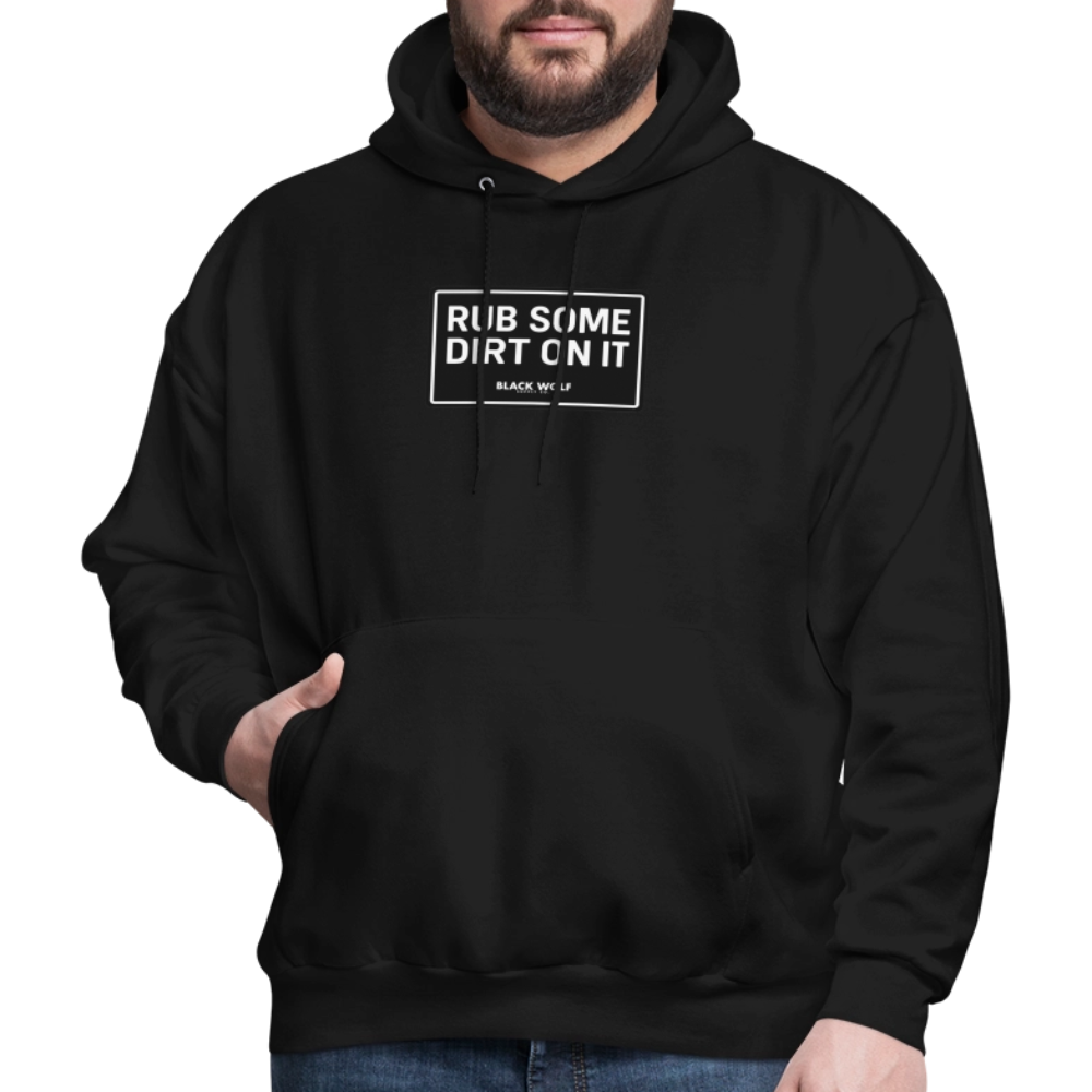 BLACK WOLF RUB SOME DIRT HOODIE - black